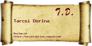 Tarcsi Dorina névjegykártya